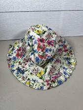 Baby Gap Reversible UPF 50 XS Toddler Floral Flower Bucket Floppy Sun Hat NEW