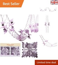 Elegant 9ft Aluminum Hanging Garlands - Pack of 2 in Baby Pink for Christmas