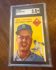 Topps 1954 Topps #132 Tommy Lasorda SGC 2.5 Only card/rookie of iconic HOF. rookie card picture