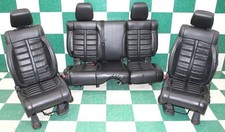 Note 12 Jl 4dr Sport Black Leather Driver Passenger Buckets Backseat Seats Oe