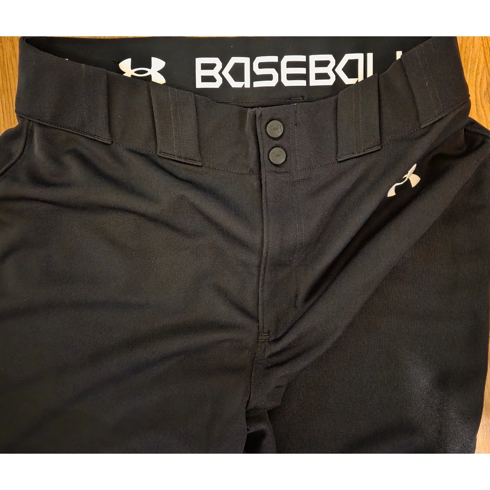 Pantalones grandes Under Armour de béisbol utilitarios negros para hombre Foto 4 de 4