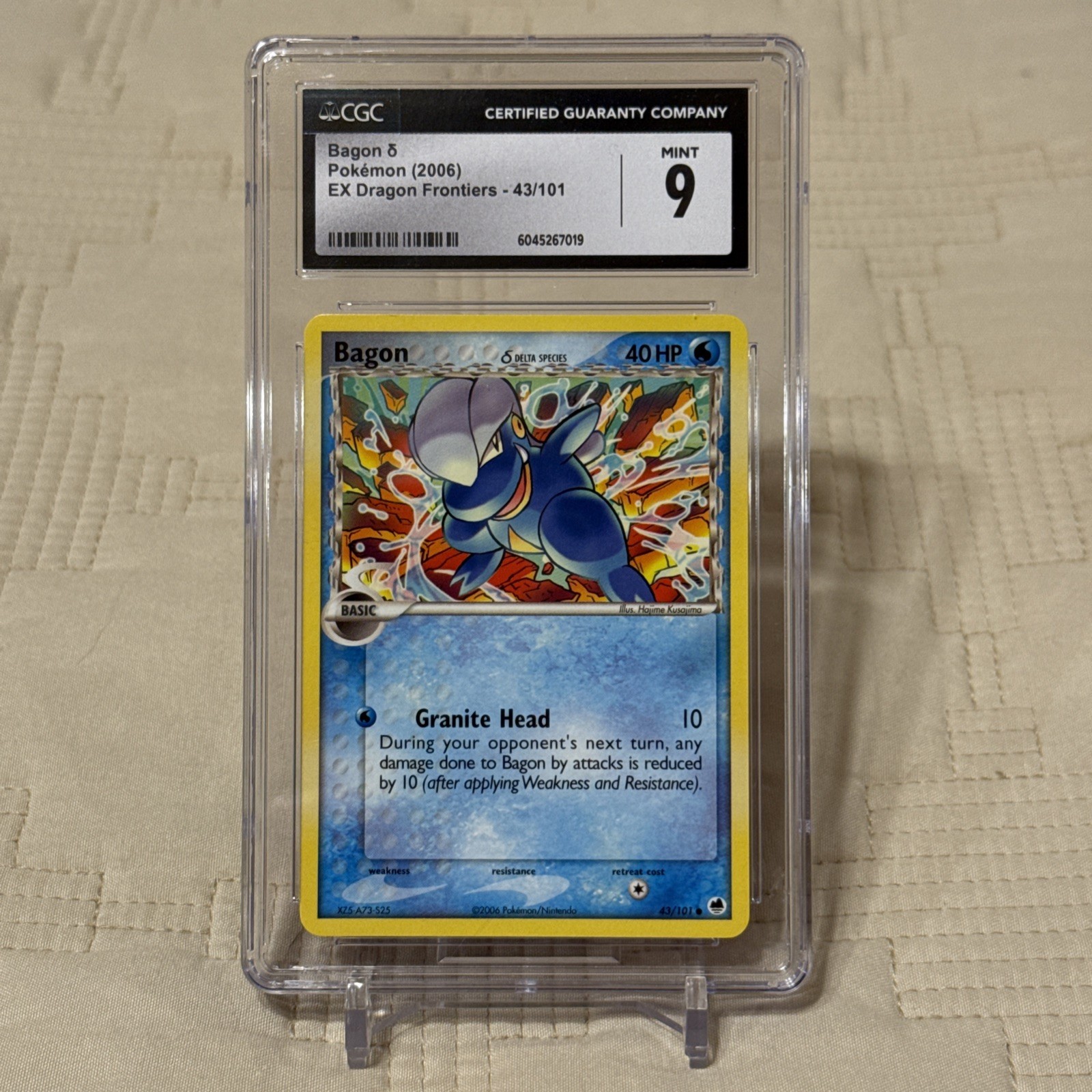 CGC 9 MINT Bagon  43/101 EX Dragon Frontiers Pokémon Card 2006