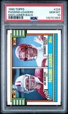 1990 Topps #229 Passing Leaders Joe Montana / Boomer Esiason PSA 10 GEM MINT