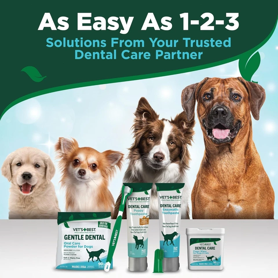 Vet’s Best Dog Toothbrush and Enzymatic Toothpaste Set | Teeth Cleaning and - Image 4 of 4