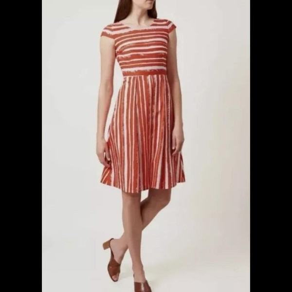 Women Hobbs Dress White Cotton 40 / L / 48
