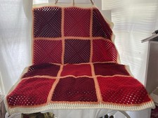 One Handmade Crocheted Granny Square Style BABY Blanket/Throw New 994