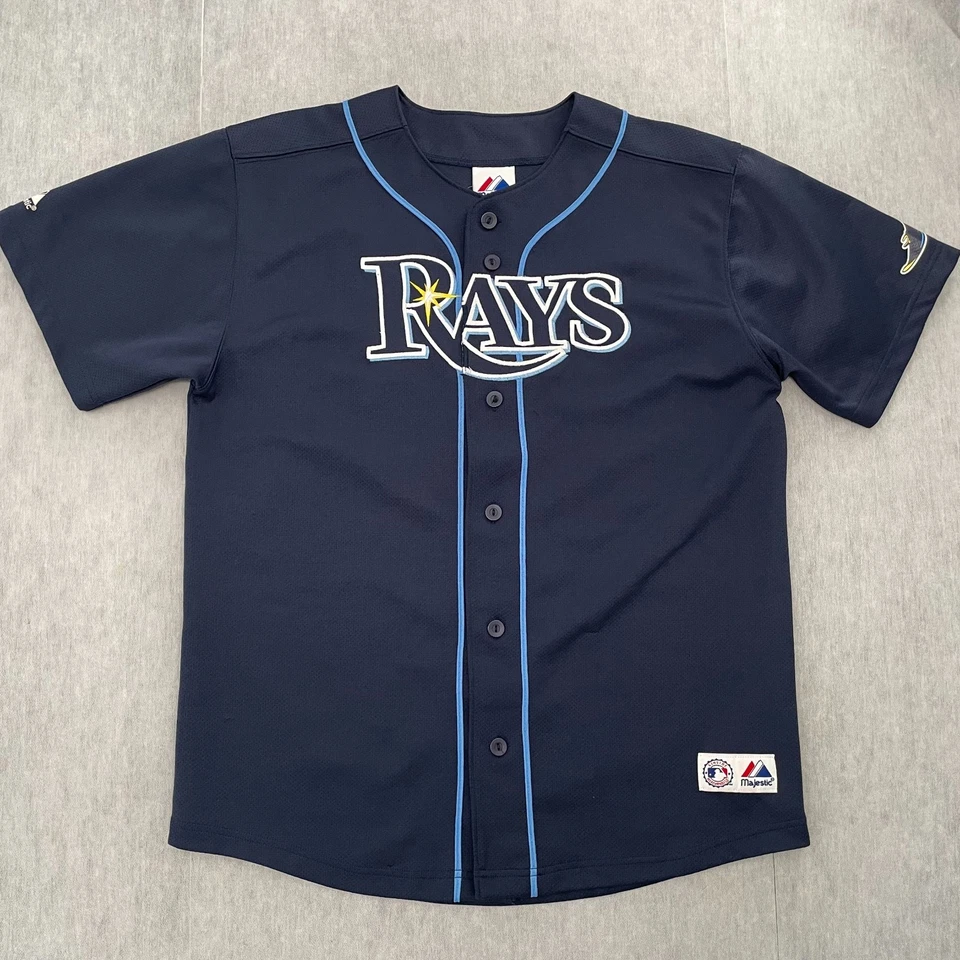 Tampa Bay Rays Jersey Youth 18/20 Blue Evan Longoria #3 MLB Baseball Boys Kids - Image 2 of 4