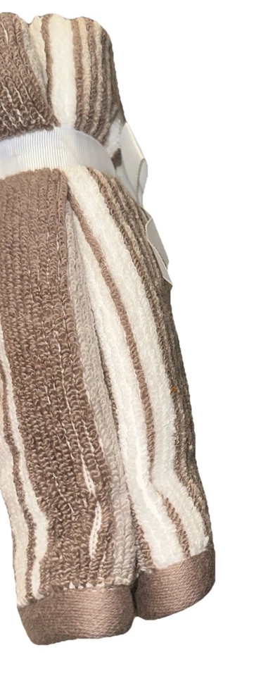 Juego de toallas de mano Tommy Bahama Mocha a rayas todo algodón/2 Foto 3 de 4