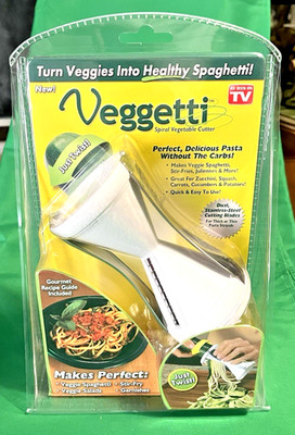 VEGGETTI SPIRAL VEGETABLE SLICER CUTTER MAKES VEGGIE PASTA FACTORY SEALED