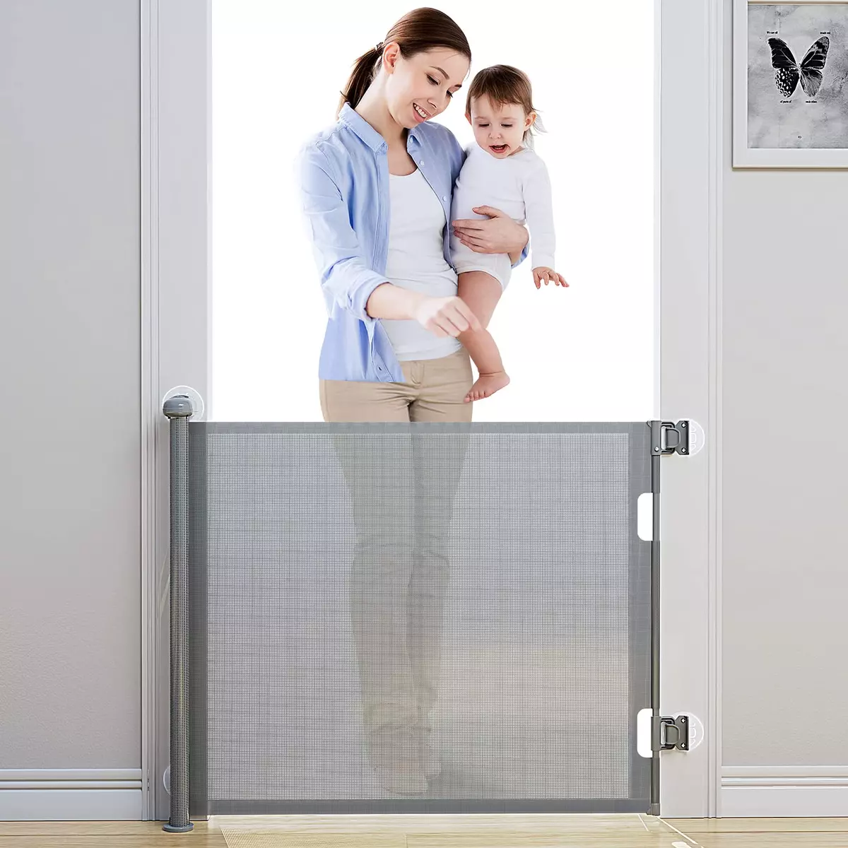 Retractable hotsell baby gate