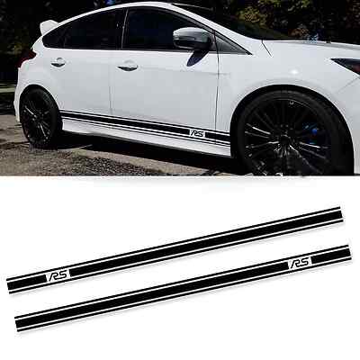 Cuerpo deportivo falda lateral cintura línea rayas calcomanía vinilo pegatina envoltura para Ford Focus - Imagen 15 de 27