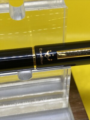 Pentel Excalibur Rx 15 Gloss Black/ Gold Trim Ballpoint Pen