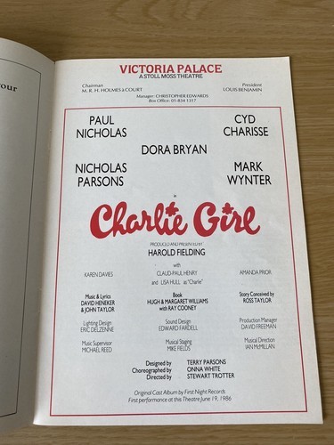 Nicholas Parsons SIGNED Theatre Programme 1986 Charlie Girl - Picture 4 of 4
