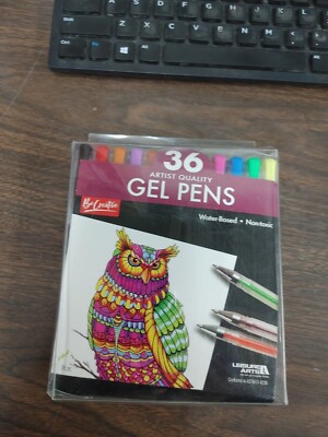 Leisure Arts Gel Pens Pack Of 36 Water Based Non Toxic
