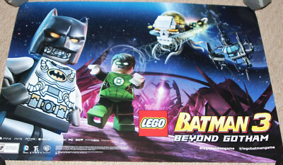Lego Batman 3 Beyond Gotham Promo Poster 14 Green Lantern Braniac 22 X 14 Ebay