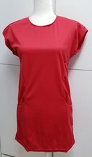 Womens Girls Red, Yellow or Black Tunic Style Mini Dresses 