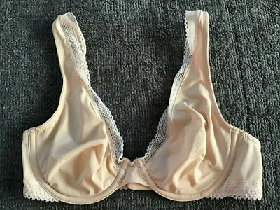 Victoria's Secret Unlined Demi BH US 32C 70C 75B ungepolstert nude beige Spitze - Bild 1 von 3
