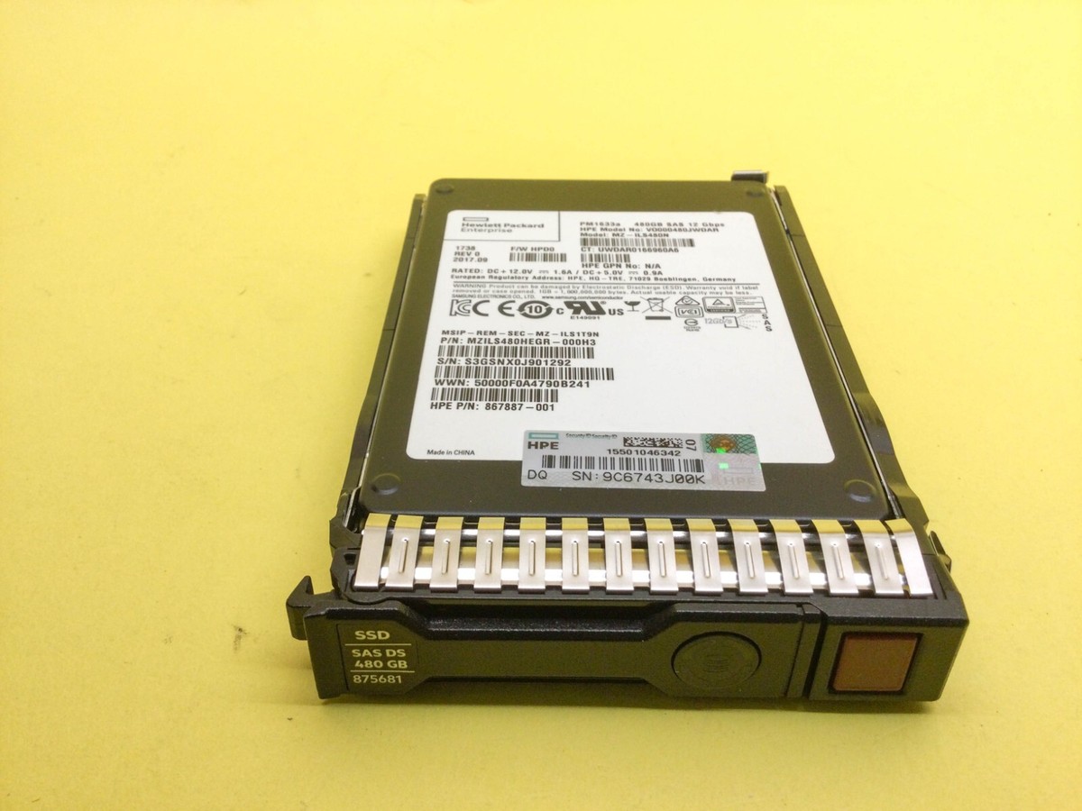 875311-B21 HPE 480GB SAS 12Gb/s READ INTENSIVE SFF 2.5IN SC DS SSD