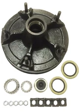 12x2 Mobile Home Utility Trailer Brake Drum 5 Lug w Bearing & Clamps 6000# 8-174