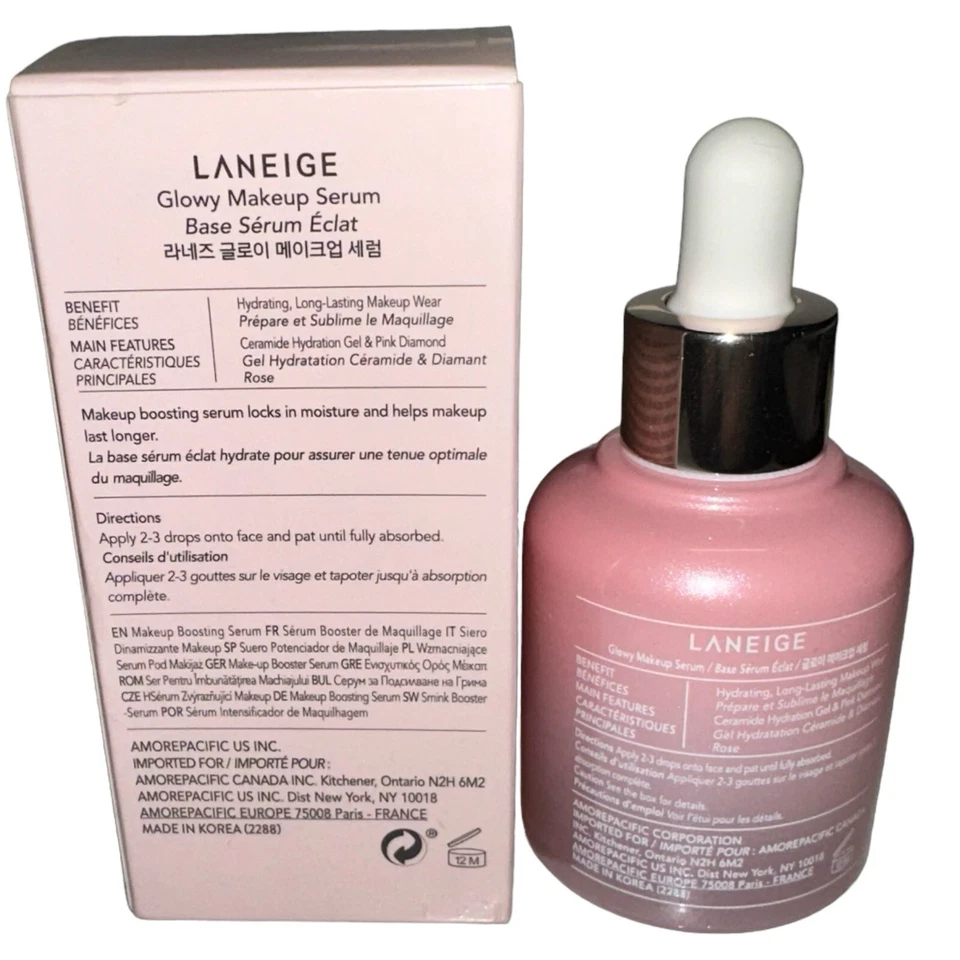 Suero base de maquillaje brillante Laneige Eclat 30 ml / 1 oz.  FL. OZ Foto 2 de 4