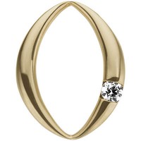 AnhäNger Aus 585 Gold Gelbgold Mit Diamant Brillant 0,07Ct. Halsschmuck Oval