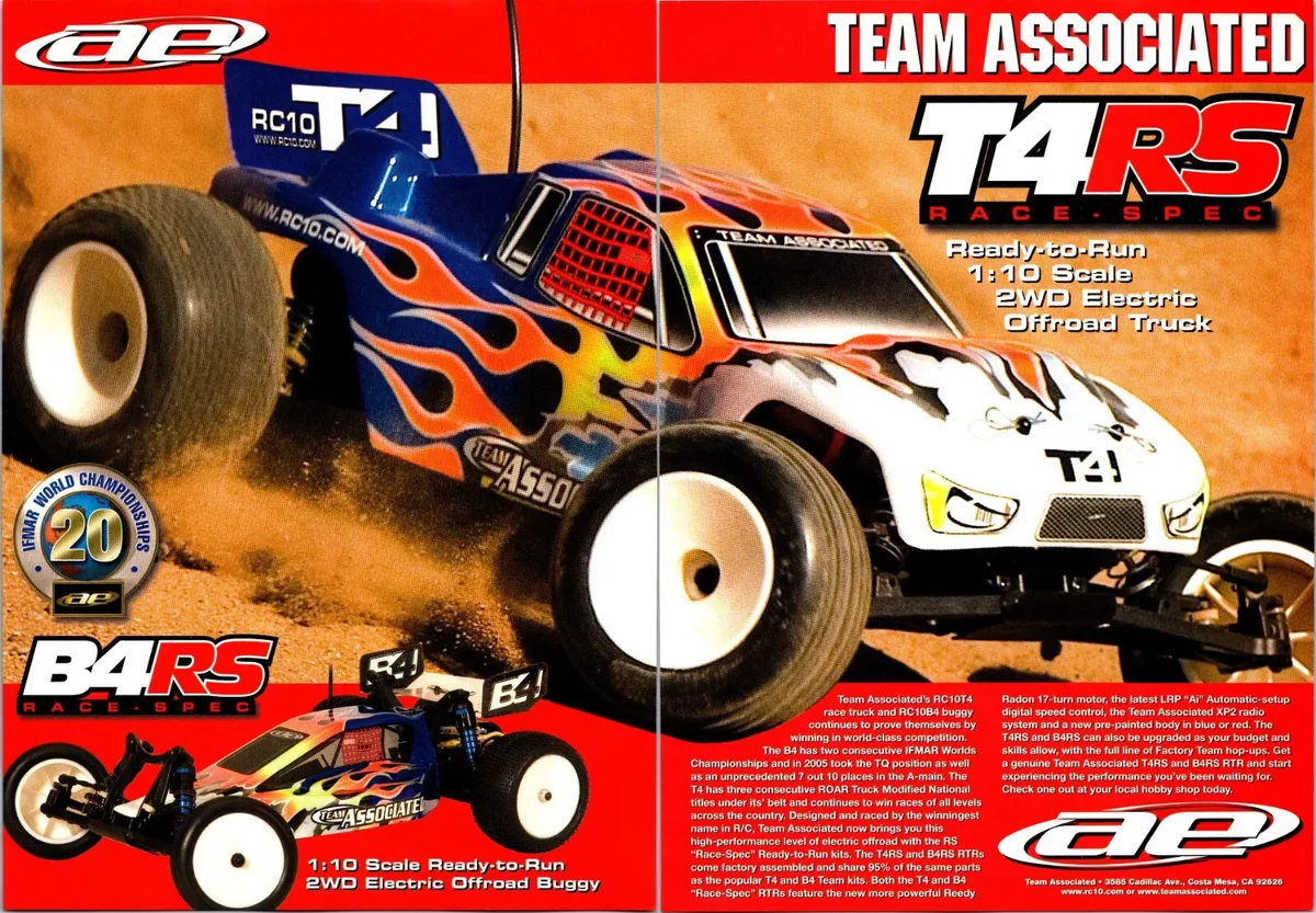 Team Associated RC10T4 RS Print Ad Wall Art Decor eBay