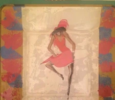 1920s  PARIS RED HOT JAZZ LADY Medium Glass Plate Signed, Numbered 