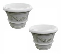 2 X Runde Pflanzschale BlumenküBel PflanzküBel Blumentopf TerrassenmöBel 176KG
