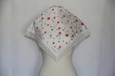 Authentic Nina Ricci luxury designer lace cotton scarf handkerchief bandanna