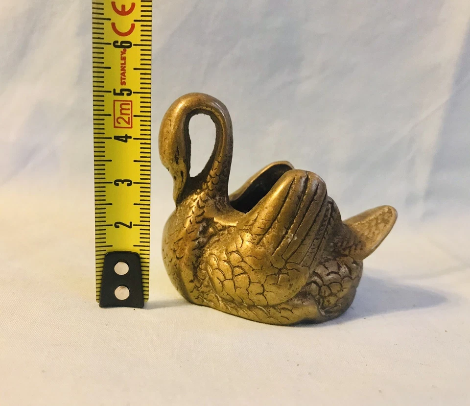 Authentic Vintage Rare Brass Small Swan very Cute - Image 2 of 4
