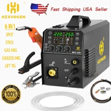 HZXVOGEN Aluminum MIG Welder Welding Machine 110/220V 250A 6in1 Dual Voltage USA