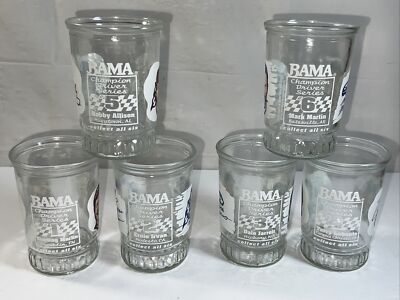 Welch s Bama Champion Driver Series Jelly Jars Complete Full Set 1-6 Never Used
