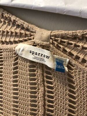 Anthropologie Sparrow Open Front Cardigan Sweater M/L