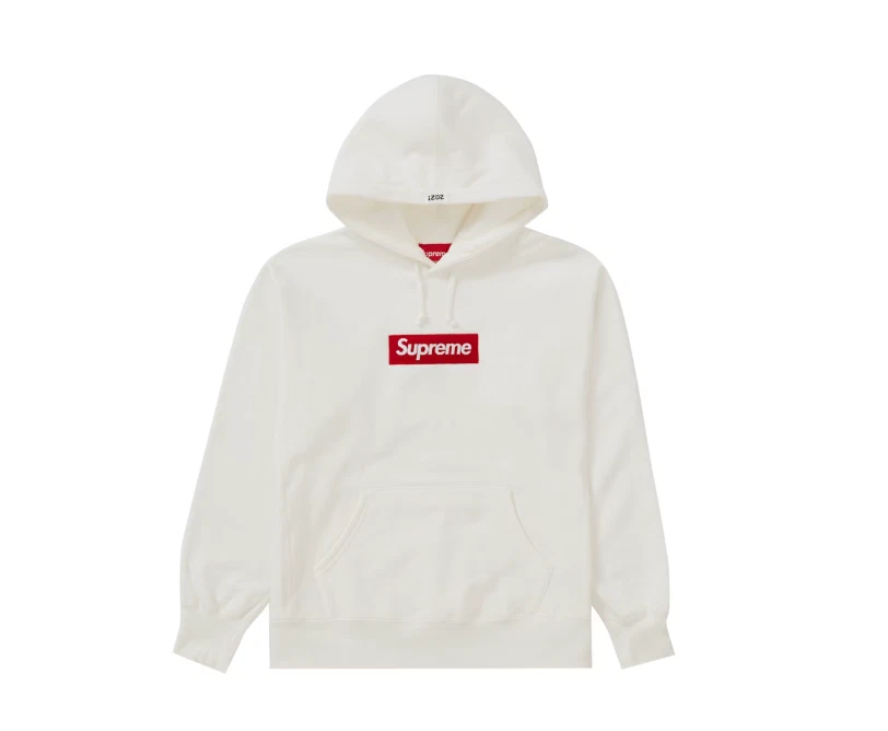 Sweat à capuche neuf avec logo Supreme Box (FW21) BLANC taille L