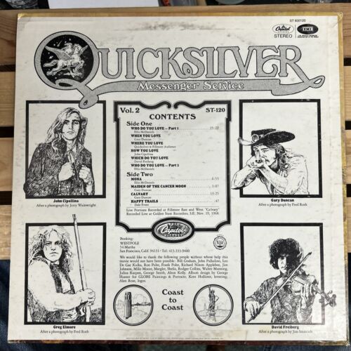 QUICKSILVER MESSENGER SERVICE 1969 VINYL LP HAPPY TRAILS ST-6120 - Picture 2 of 6