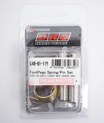 専用2 DRC D48-01-110 Stainless Steel Footpeg Pin and Zinc Plated Spring