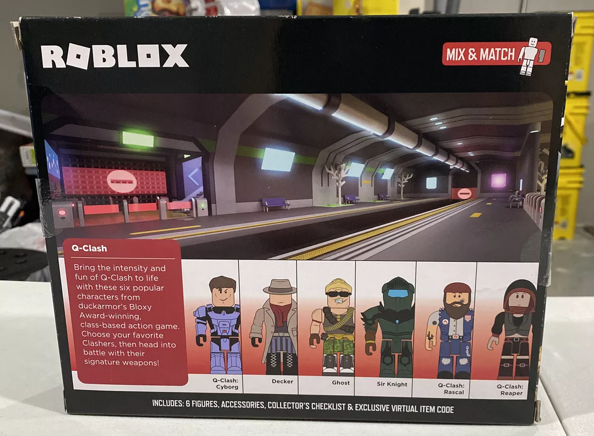  Roblox Action Collection - Q-Clash Six Figure Pack [Includes  Exclusive Virtual Item]