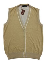 Loro Piana Yellow Cashmere and Silk Vest Medium, EU 50, Made in Italy