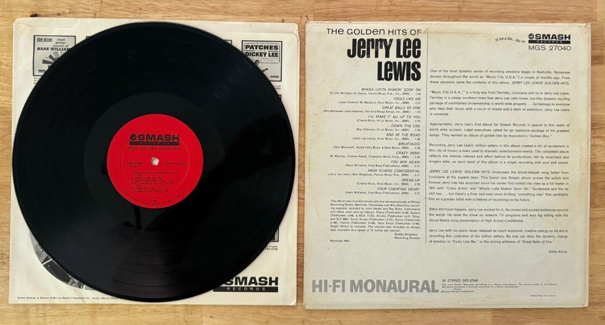 33 LP JERRY LEE LEWIS GOLDEN HITS OF | eBay