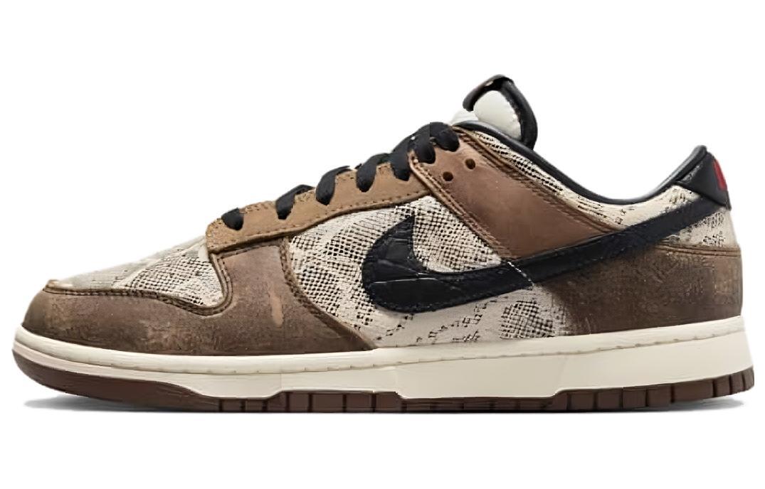 Nike FJ5434-120 snake skin  Black and White Size Label Tag Nike Dunk Low Premium CO.JP Brown Snakeskin Sneakers - Men main image 3