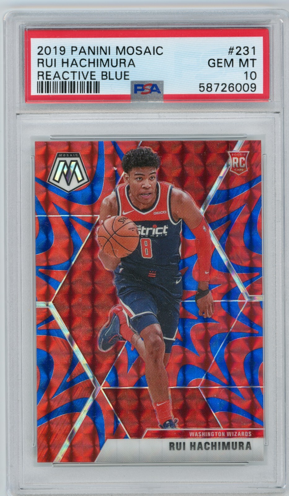 Rui Hachimura RC GEM MT PSA 10 - 2019-20 Panini Mosaic Rookie #231