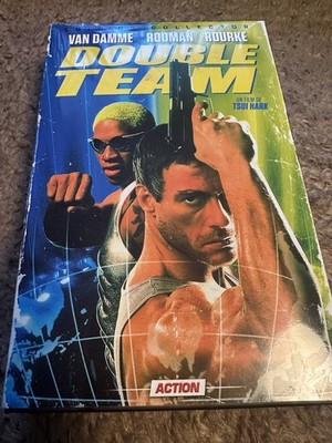 DOUBLE TEAM *1997 / ESC Retro VHS Combo  / Postcards / 2 Disc Blu-ray JCVD Tape