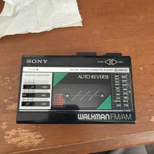 Sony Walkman WM-F18, vintage portable stereo cassette player w/ AM/FM - working