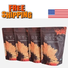 (PACK OF 4) Organic Ryse Mushroom Coffee*30 Servings Per Pack - Free Shipping