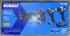 Kobalt 24v Brushless Power 4-Tool Combo Kit w/ Soft Case,Batt & Charger 4913885