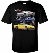 Chevrolet C 5 Corvette Men's Black T Shirt licensed