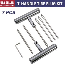 7PC Tire Repair Kit with Plug Flat Tire Puncture Repair Tire Plug Kit Heavy Duty