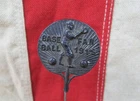 Vintage 1915 Baseball Fan Antique Metal Lapel Pin High Relief Detail w/Case Rare