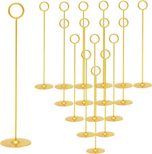 16PK Gold Table Number Holders Place Card Holders 12 Inch Table Card