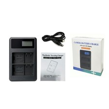 USB Dual Battery Charger with LED Display for Nikon EN-EL15 Battery D600 D800 D